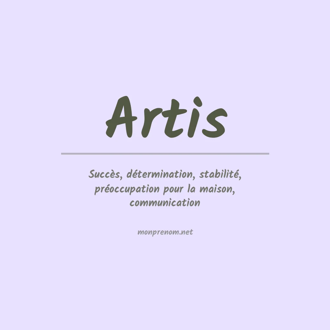 Prénom Artis