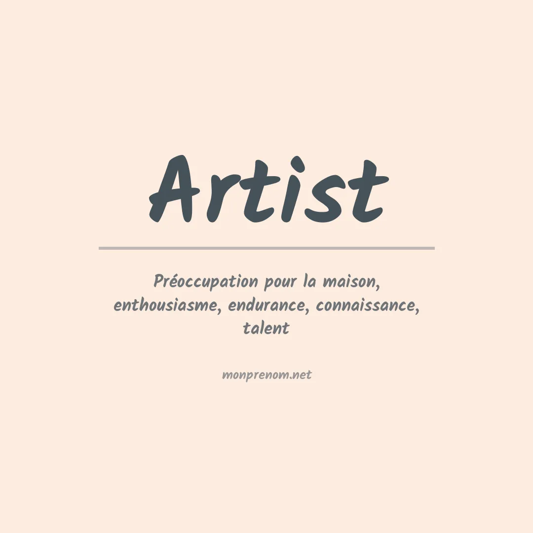 Prénom Artist