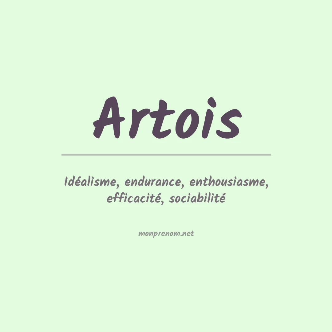 Signification du prénom Artois