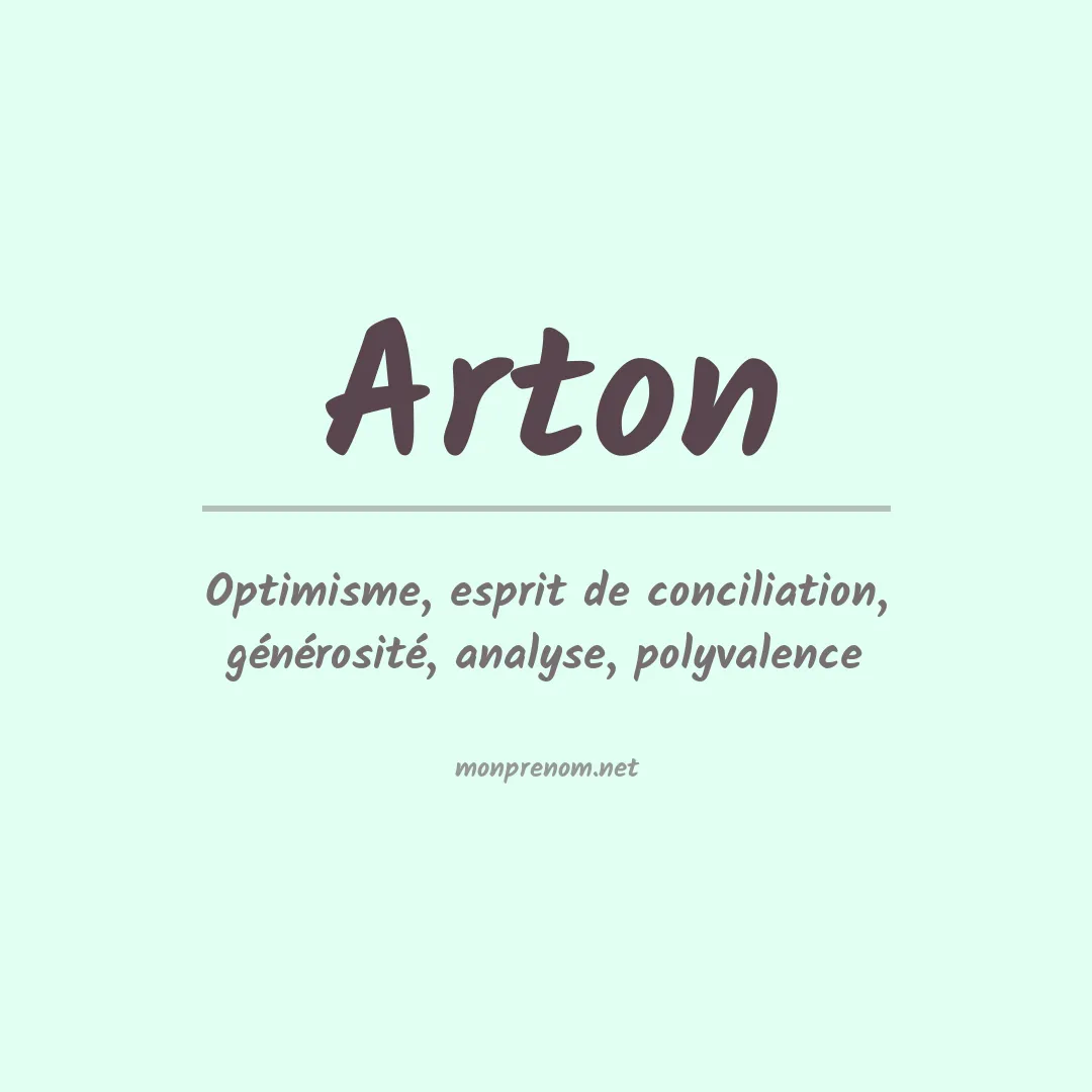 Signification du prénom Arton
