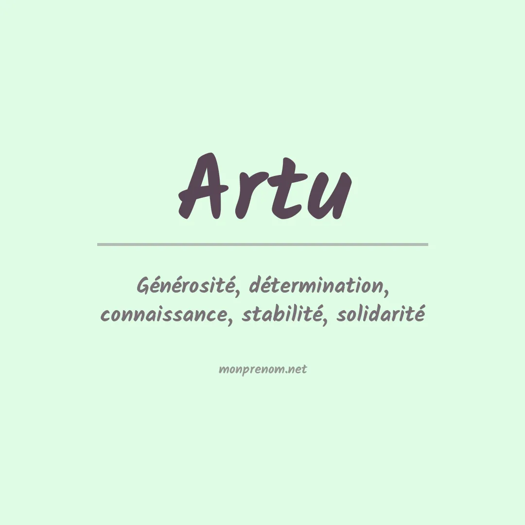 Prénom Artu