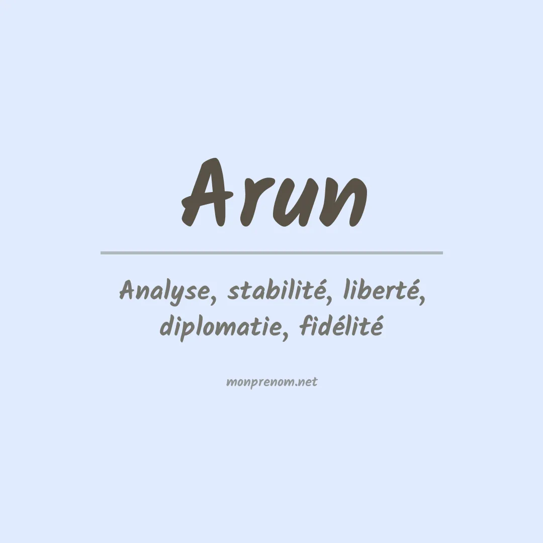 Prénom Arun