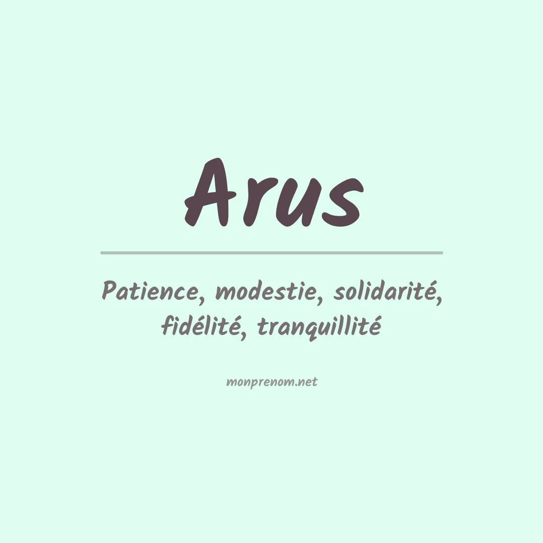 Signification du prénom Arus