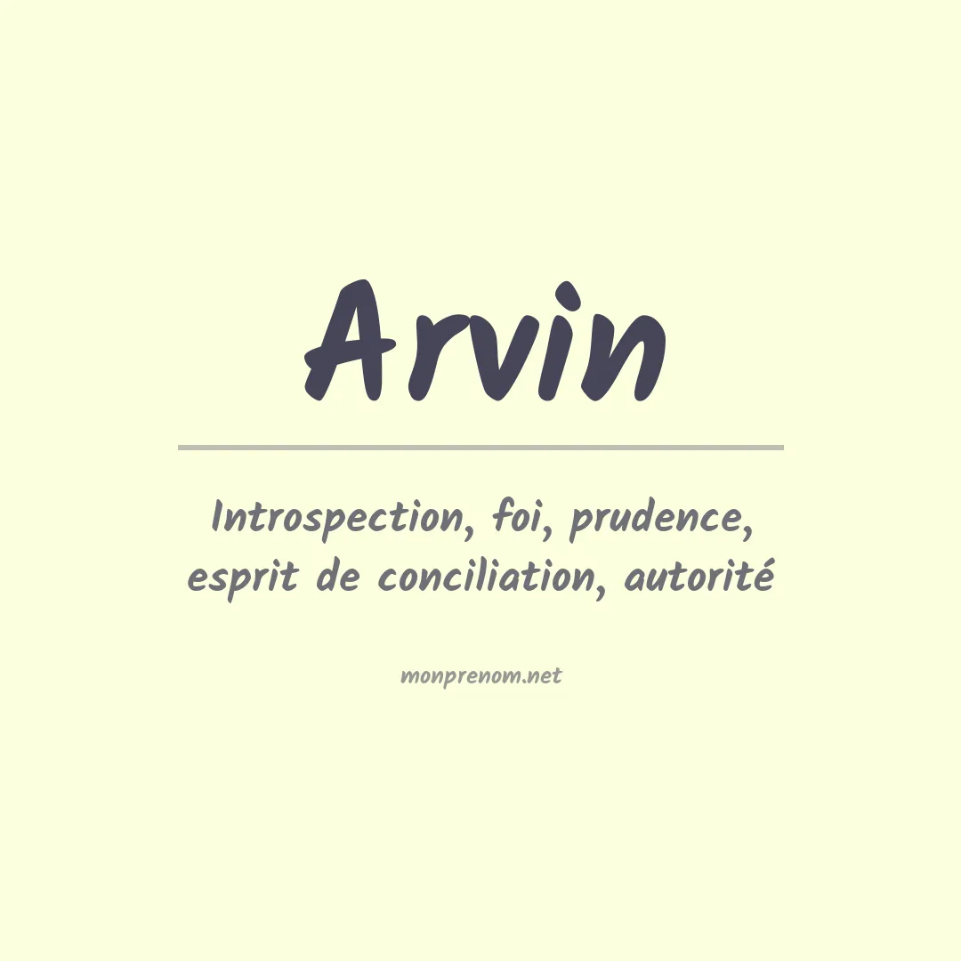 Prénom Arvin