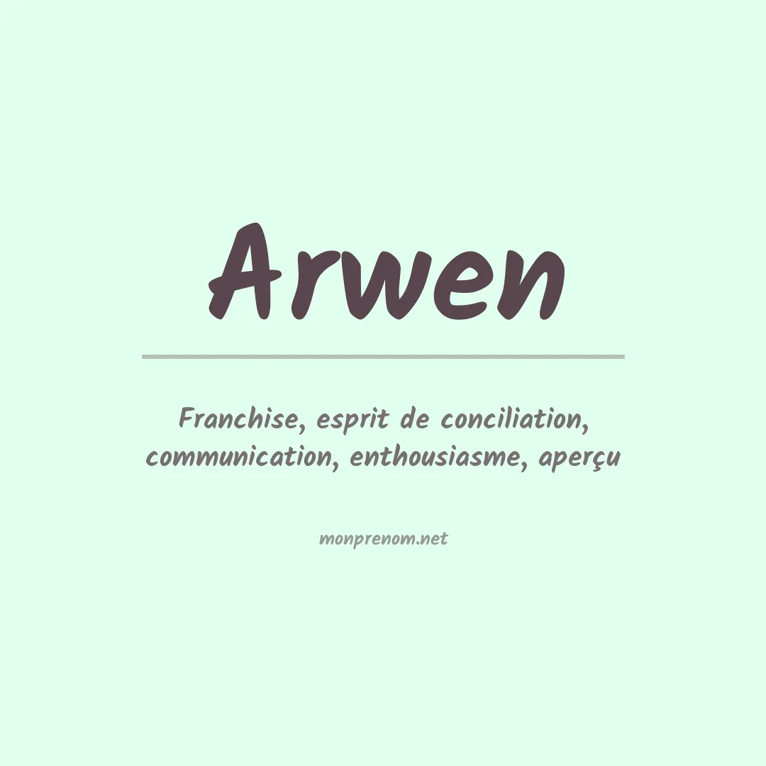 Signification du prénom Arwen