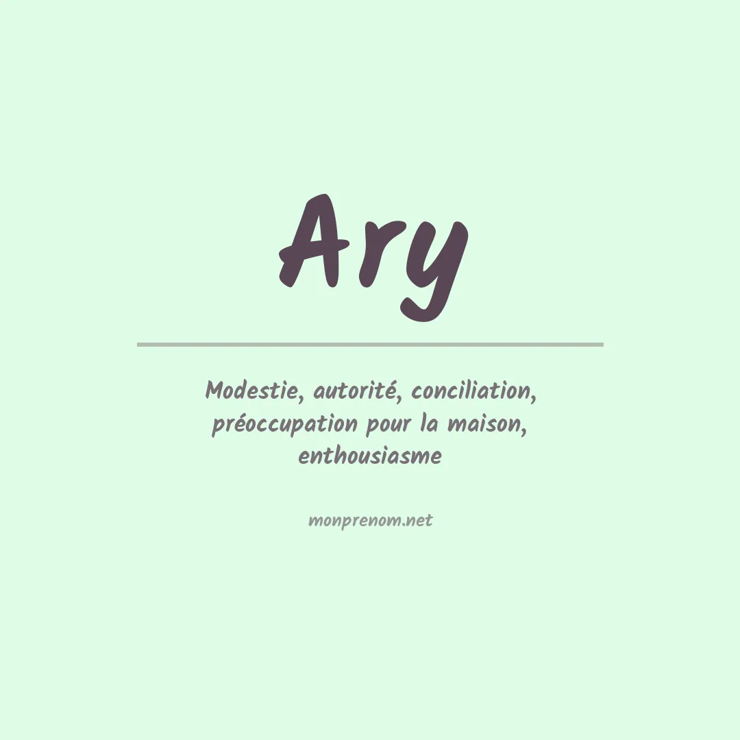 Prénom Ary