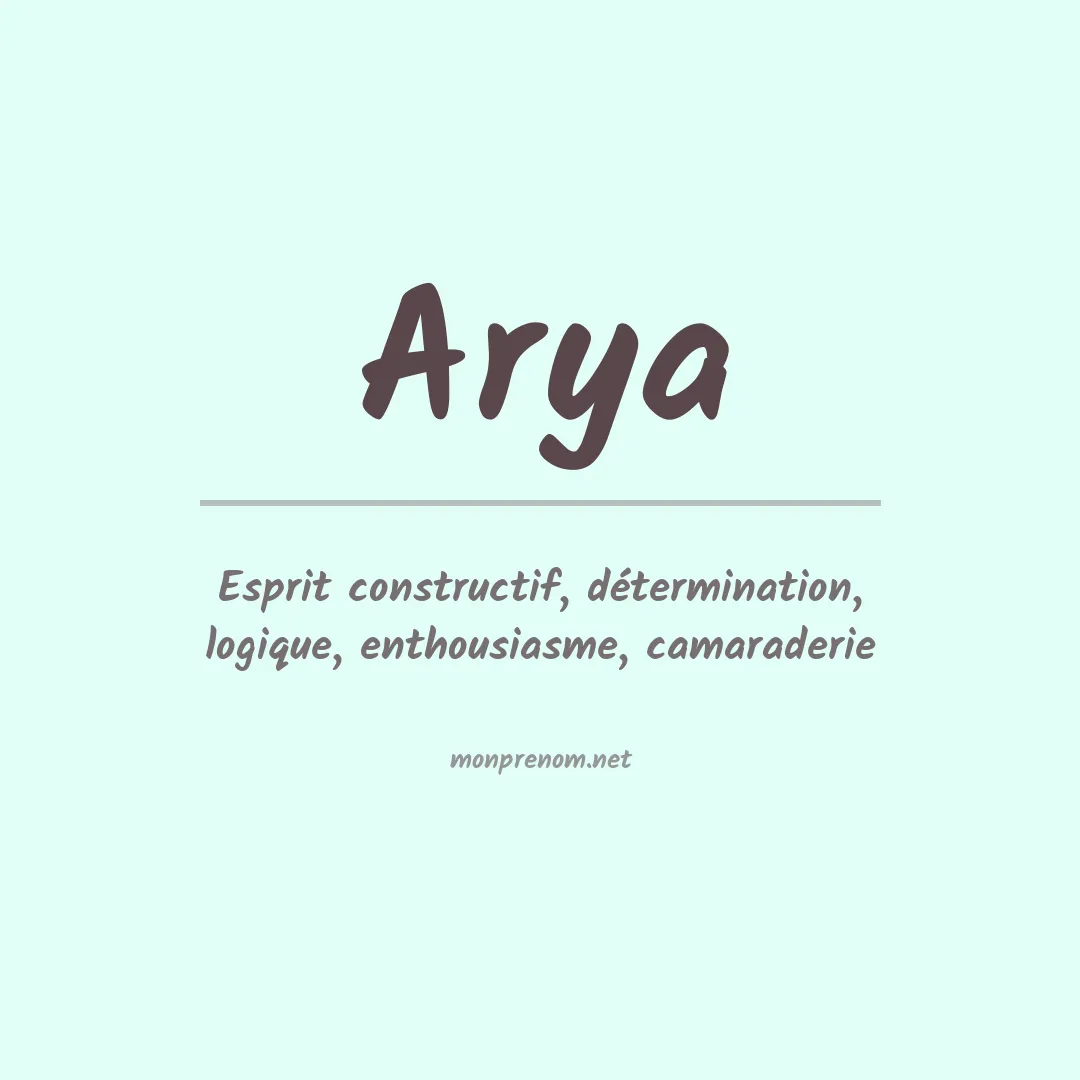 Prénom Arya