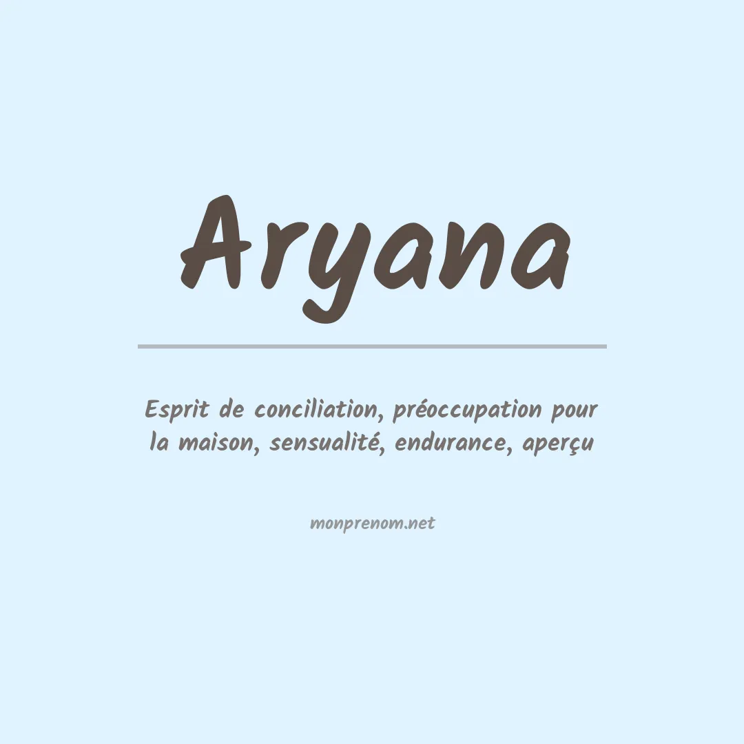 Prénom Aryana