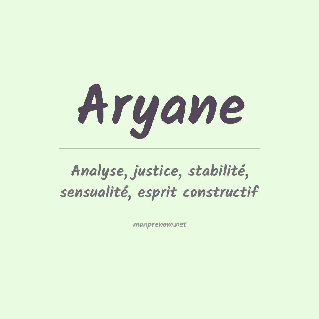 Prénom Aryane