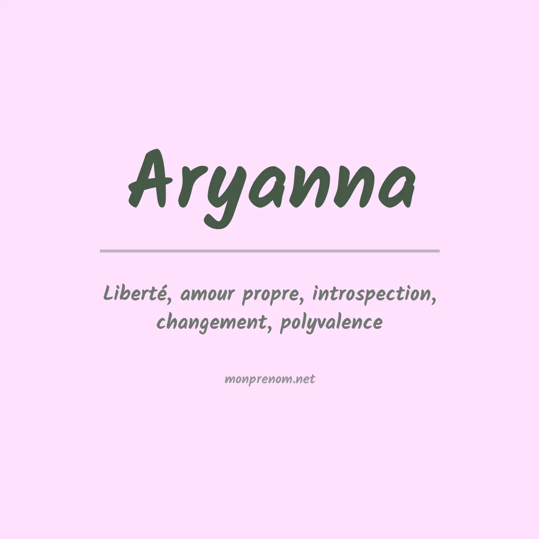 Prénom Aryanna