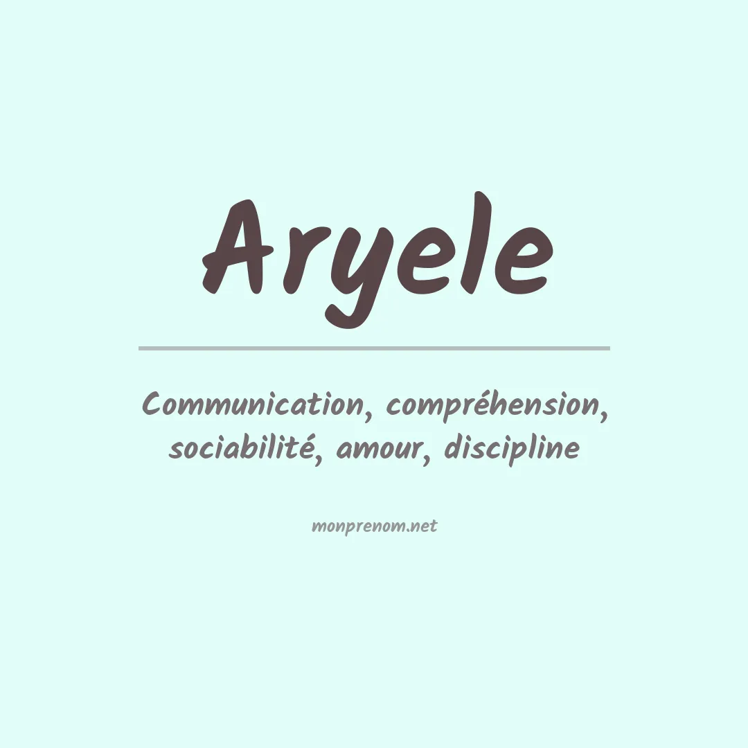Prénom Aryele