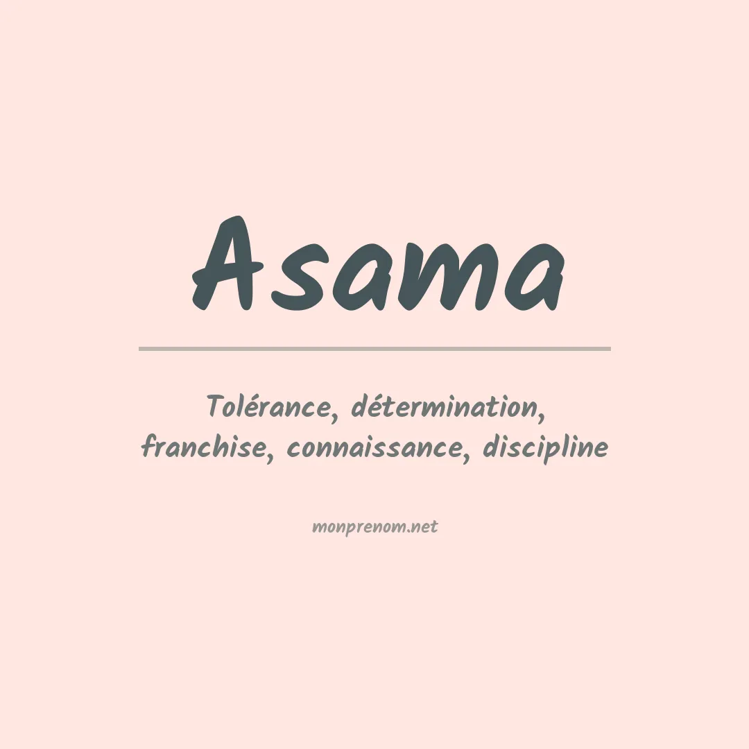 Signification du prénom Asama