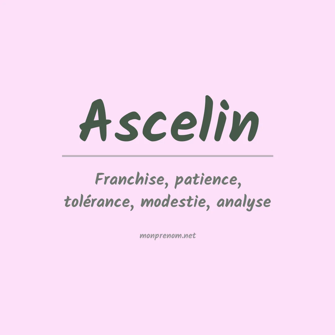 Signification du prénom Ascelin