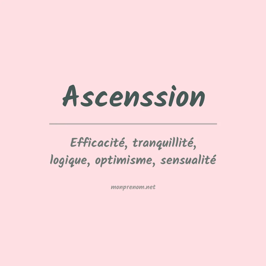 Signification du prénom Ascenssion