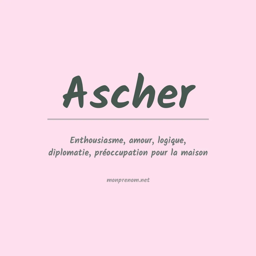 Prénom Ascher