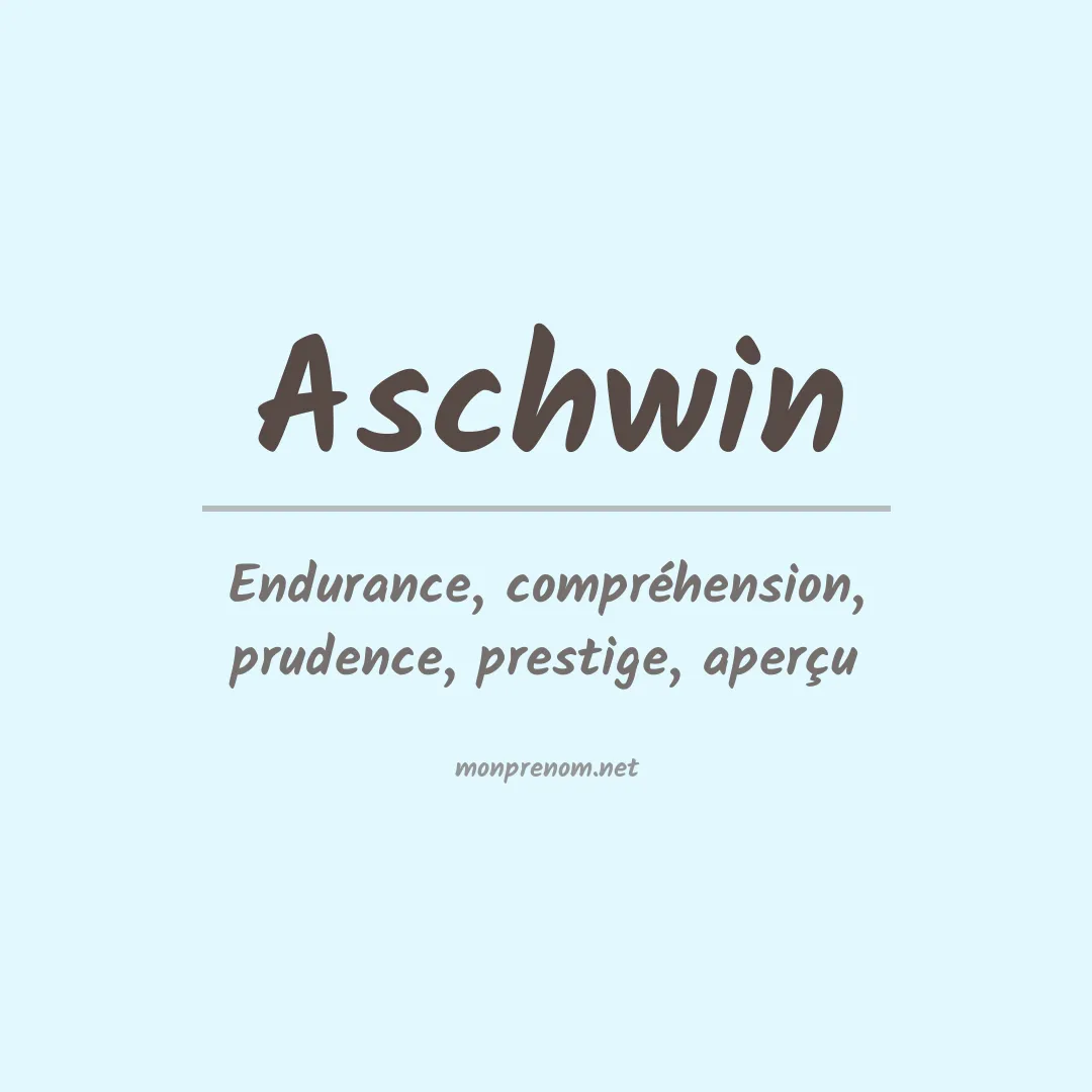Signification du prénom Aschwin