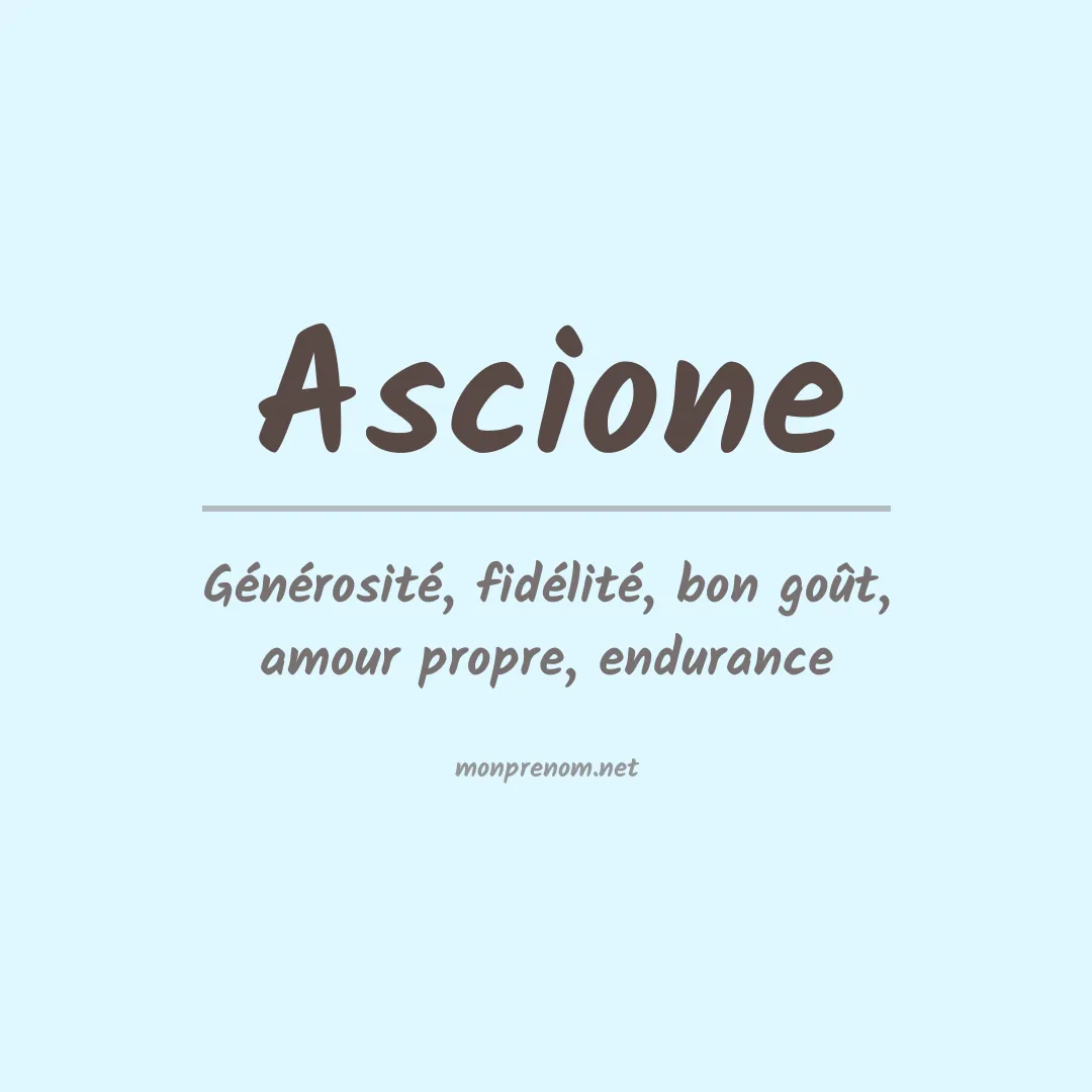 Prénom Ascione