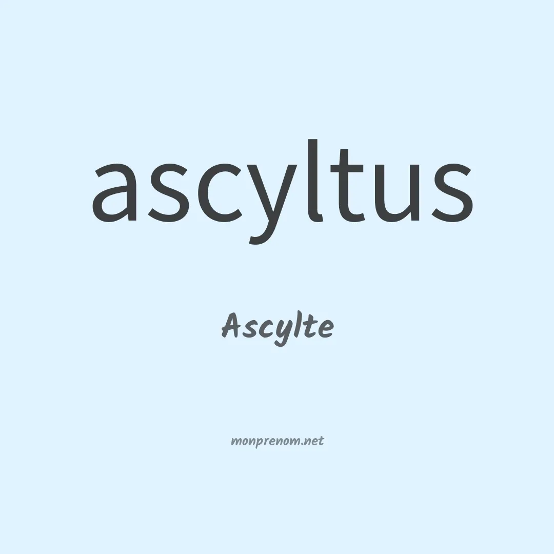 Ascylte en chinois