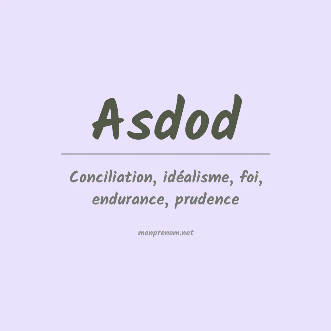 Signification du prénom Asdod