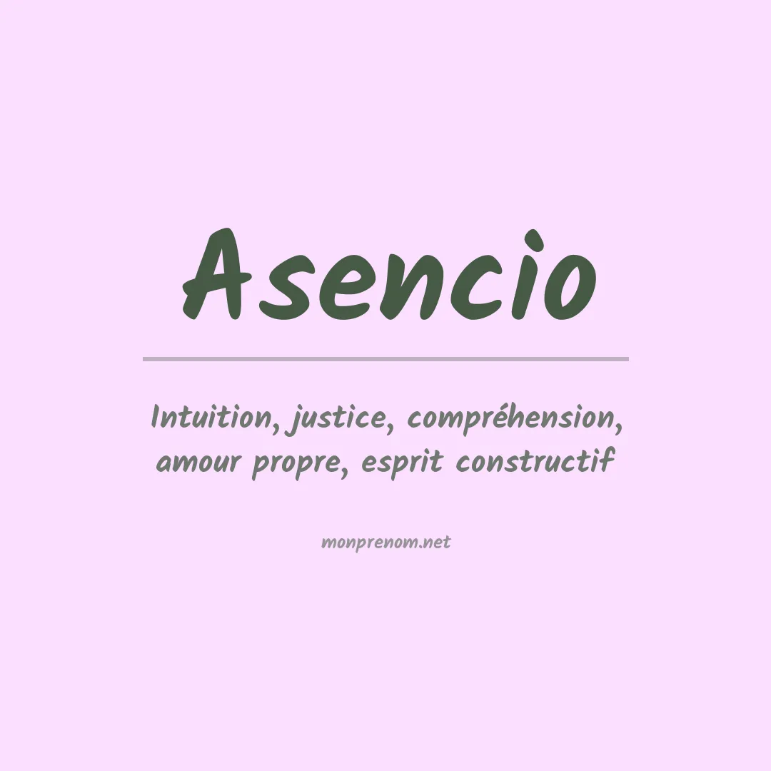 Prénom Asencio