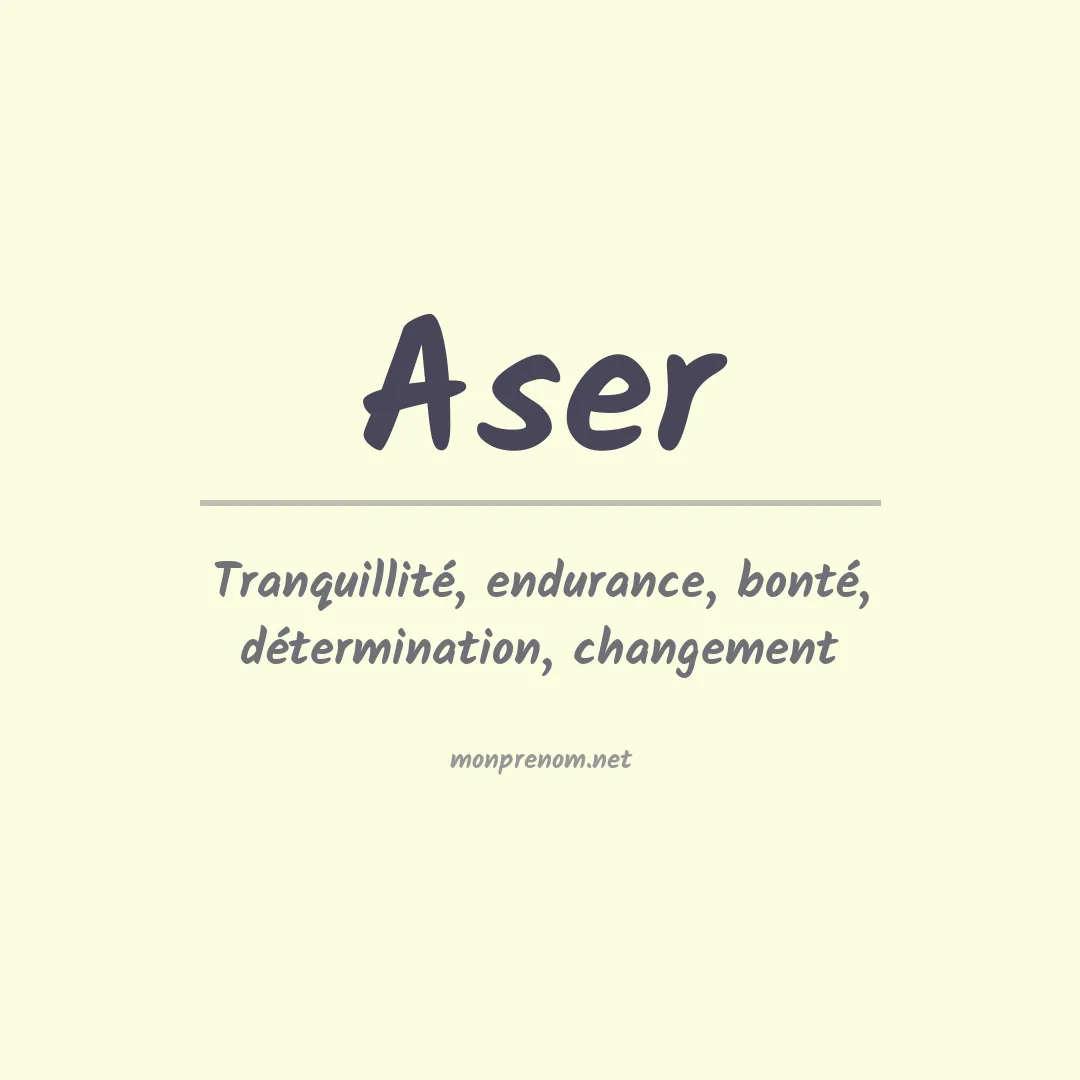 Prénom Aser