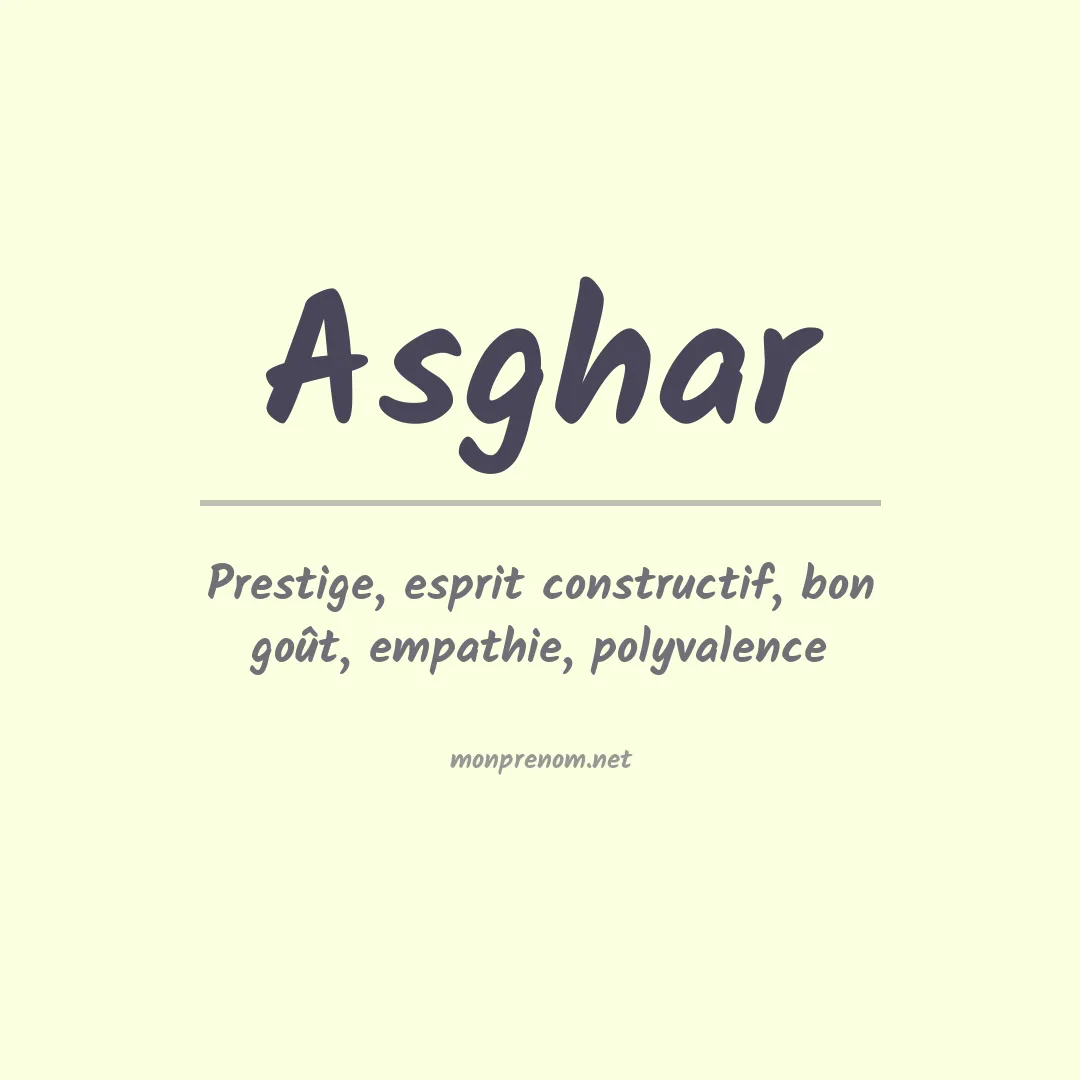 Prénom Asghar