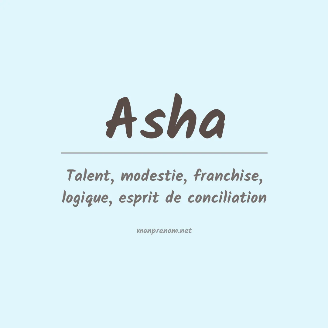 Prénom Asha