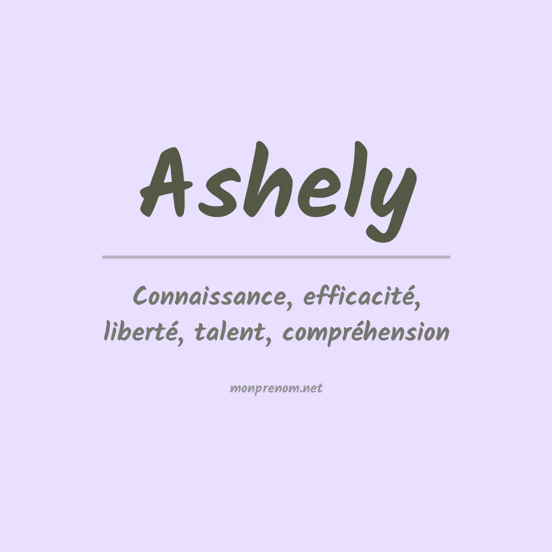 Prénom Ashely