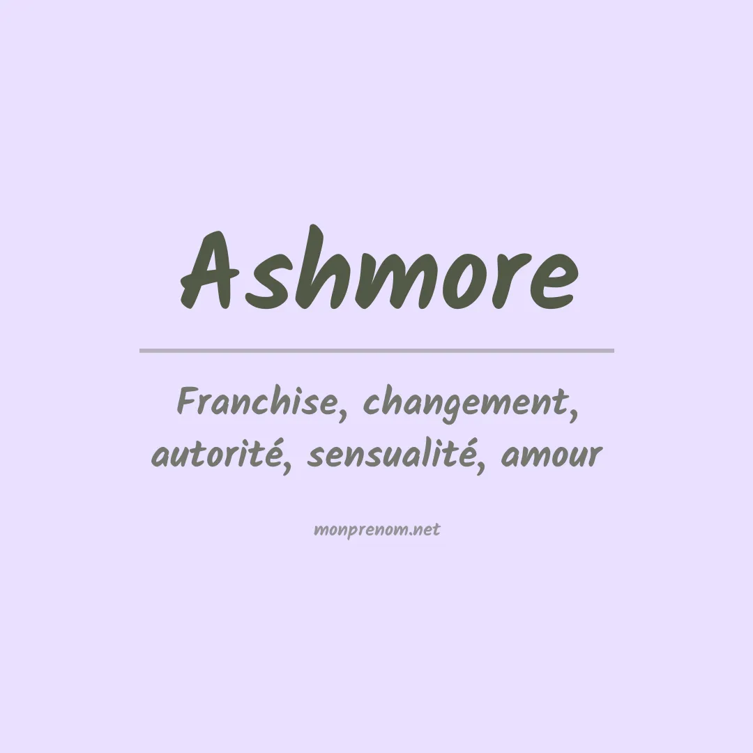 Prénom Ashmore
