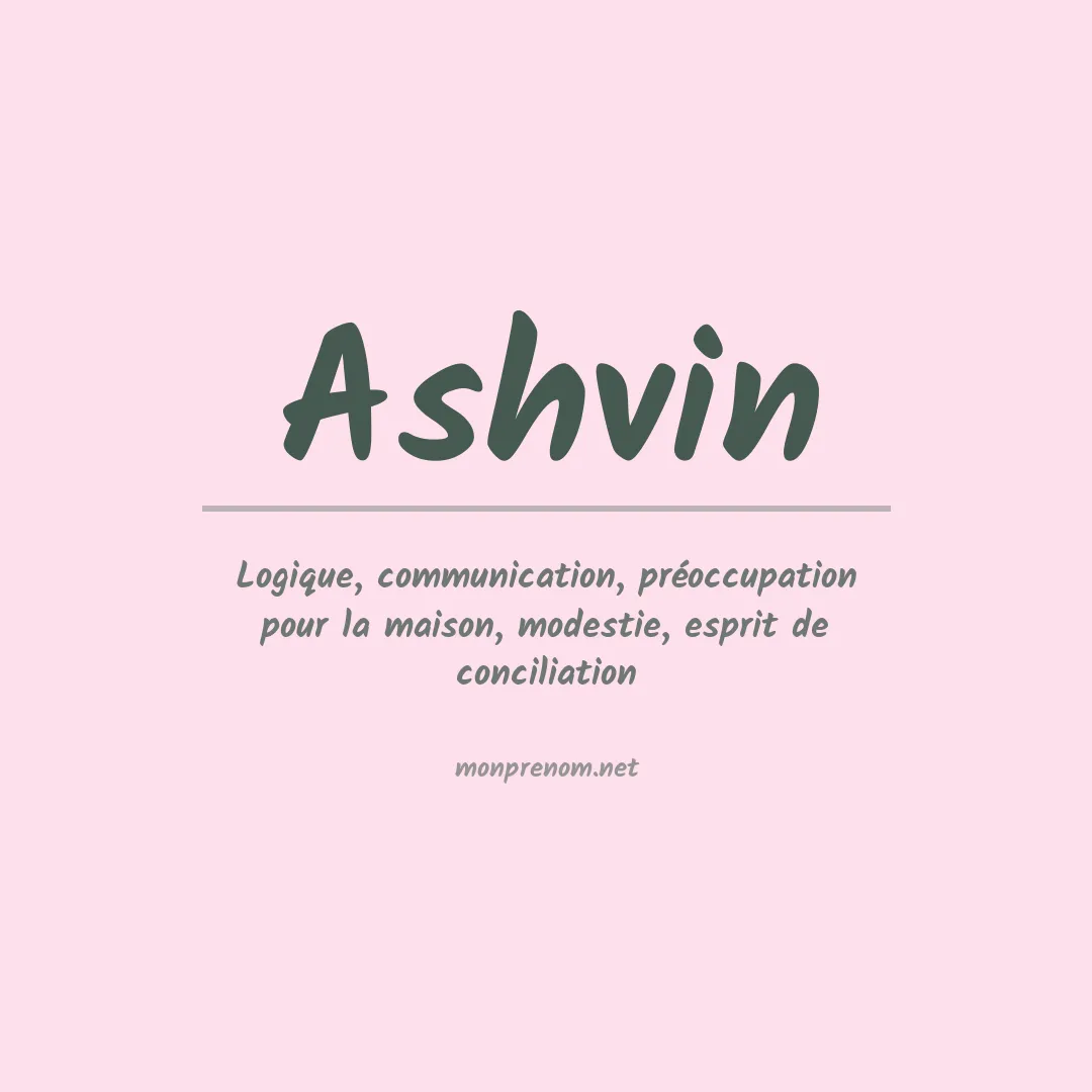 Signification du prénom Ashvin