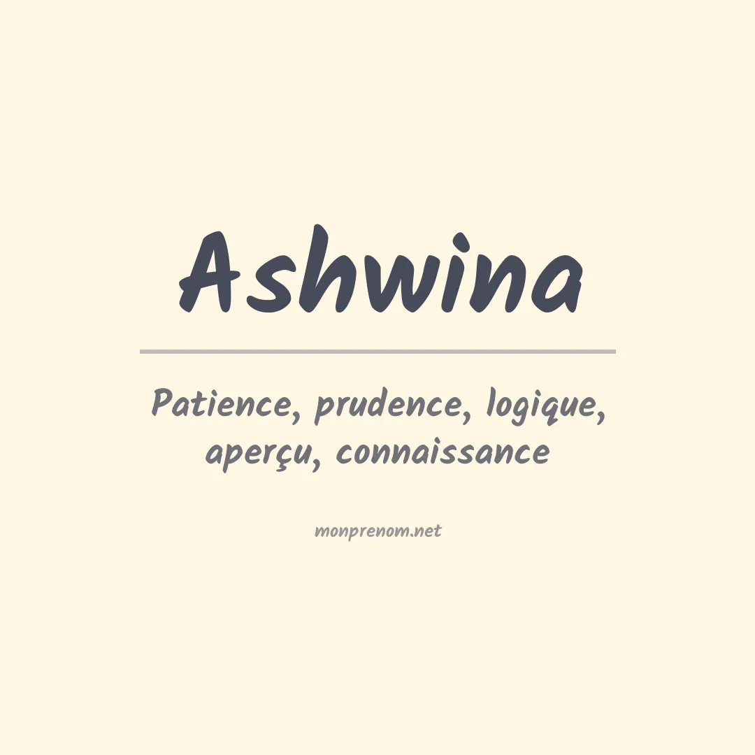 Signification du prénom Ashwina