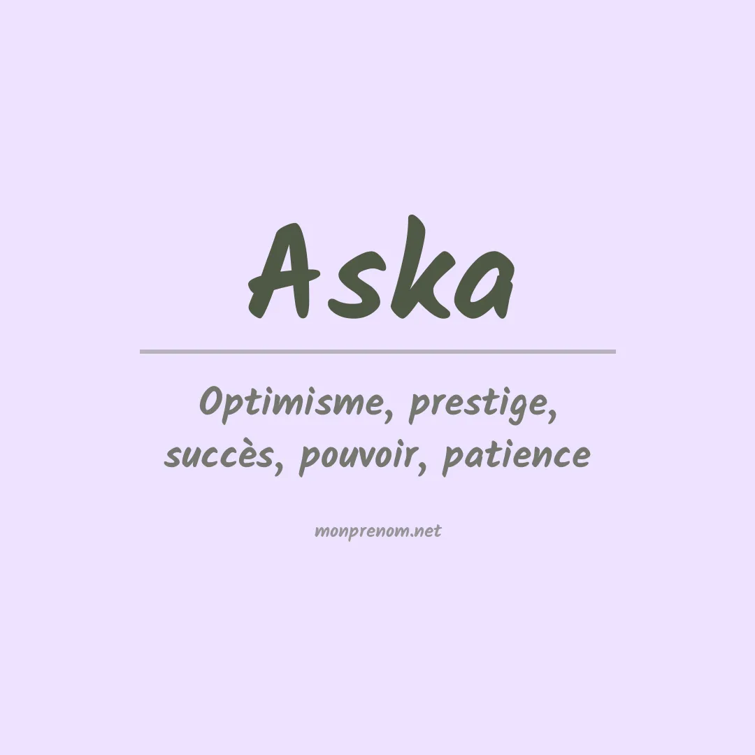 Prénom Aska