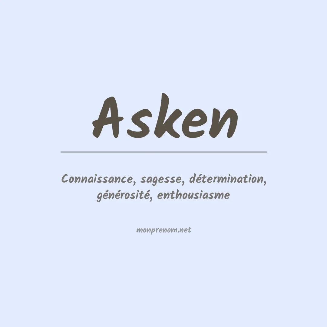 Signification du prénom Asken
