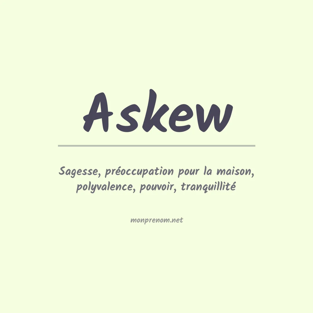 Prénom Askew