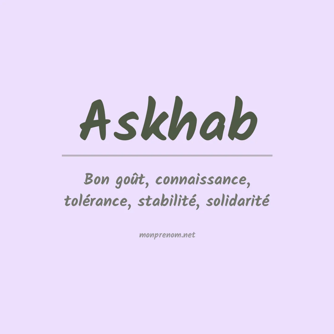 Signification du prénom Askhab
