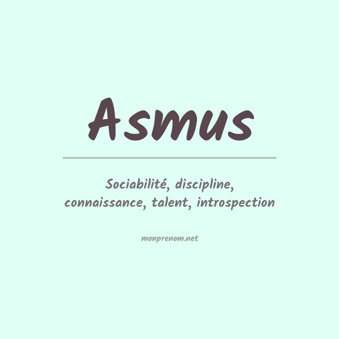 Prénom Asmus