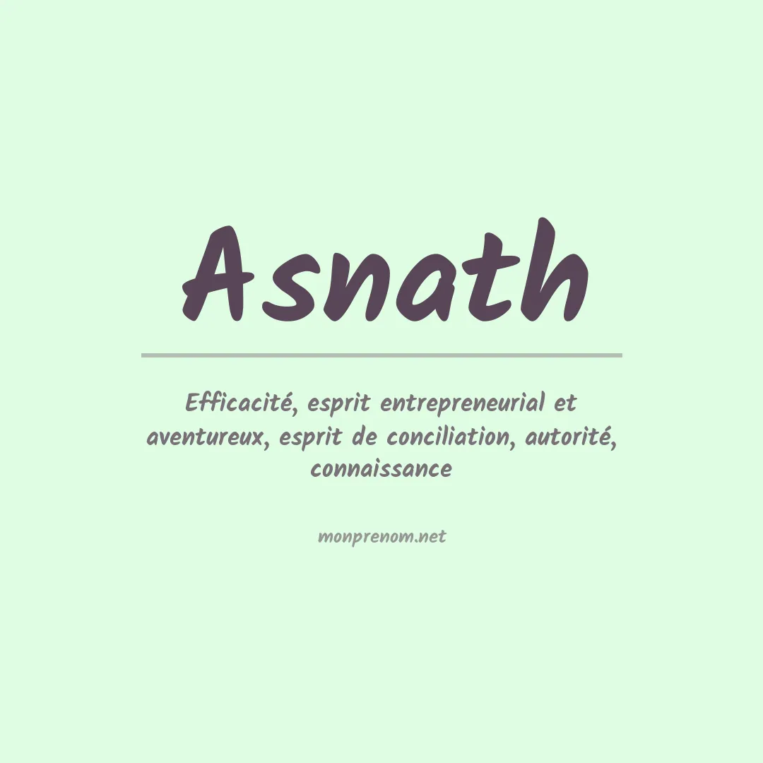 Signification du prénom Asnath