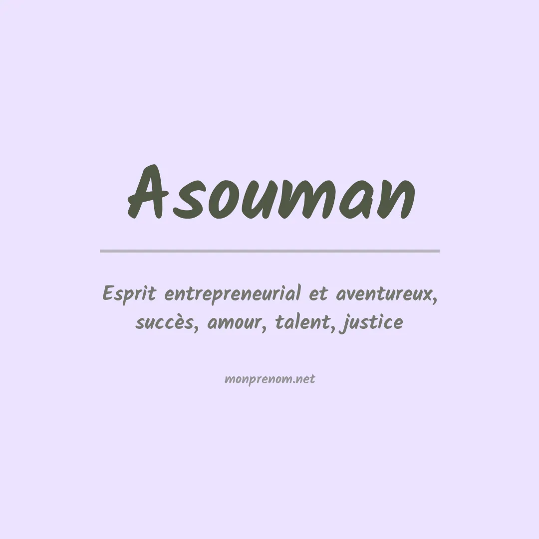Signification du prénom Asouman