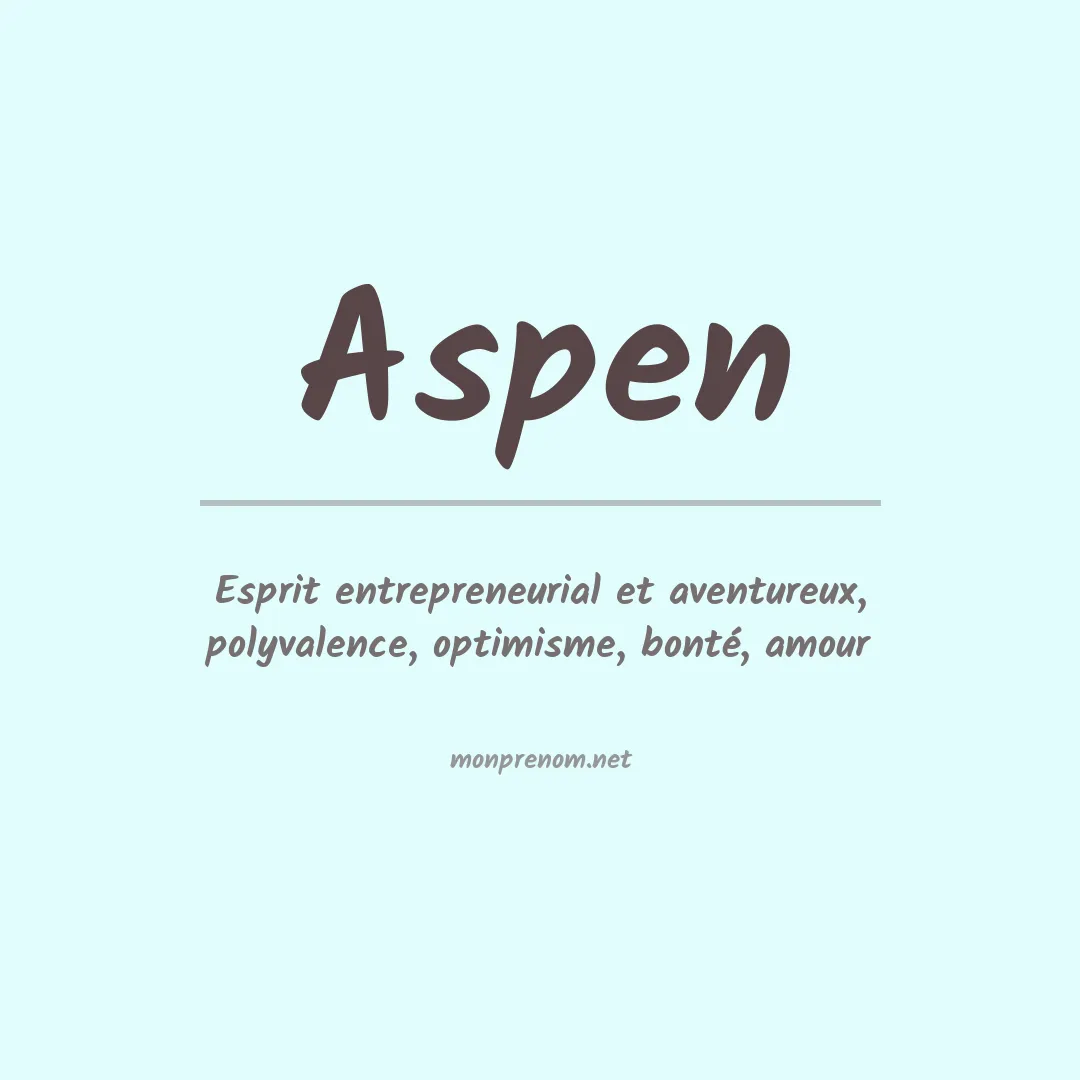 Prénom Aspen