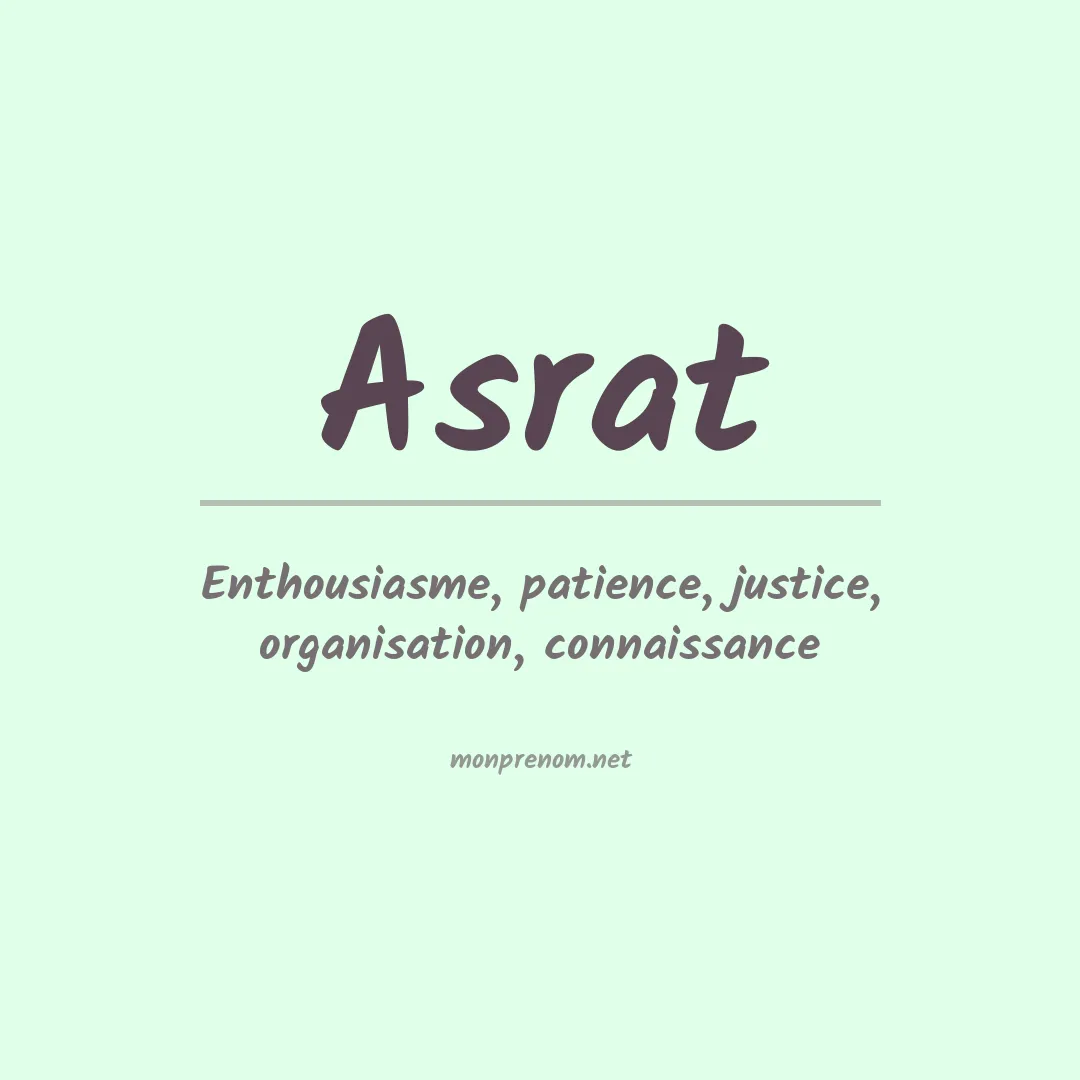 Prénom Asrat