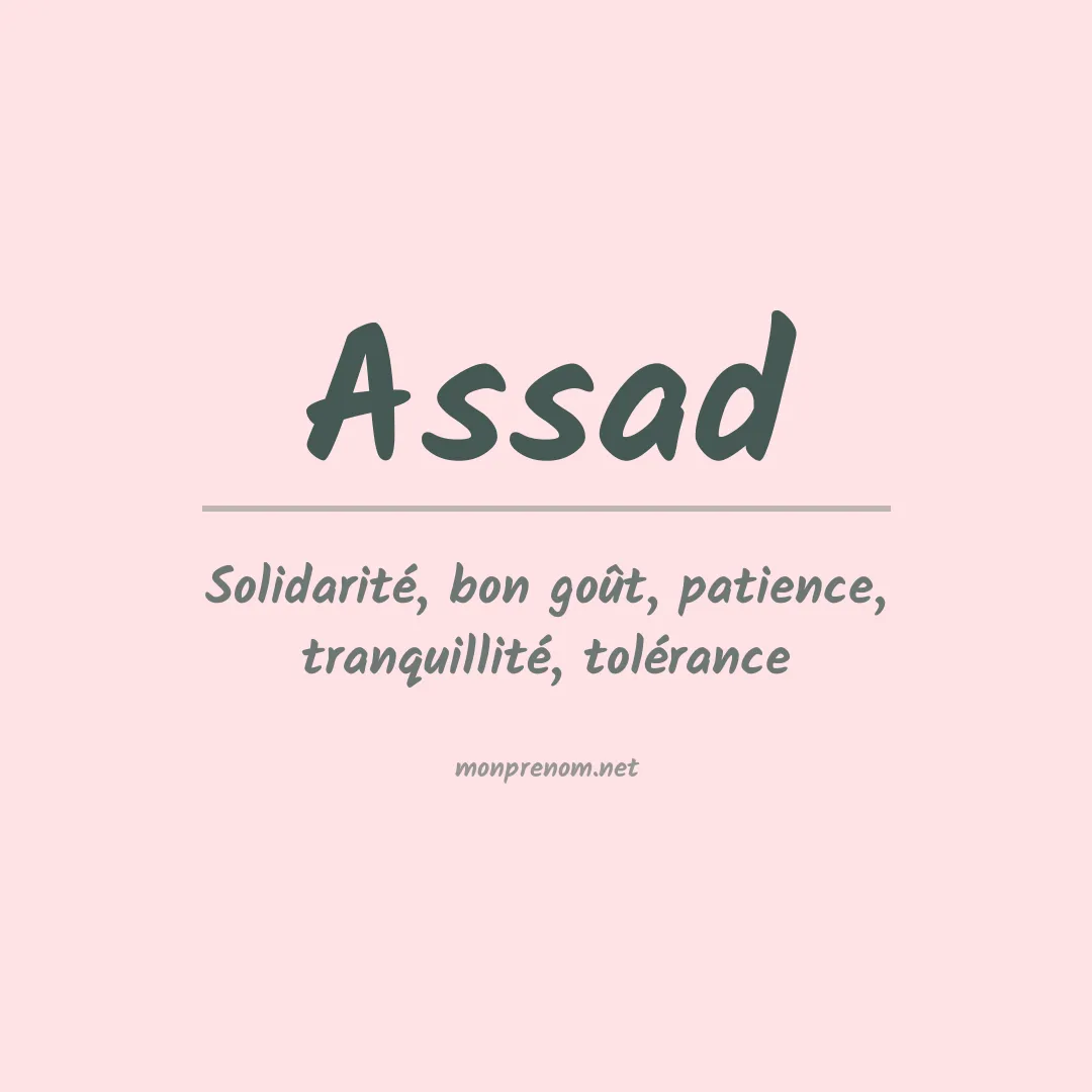 Prénom Assad