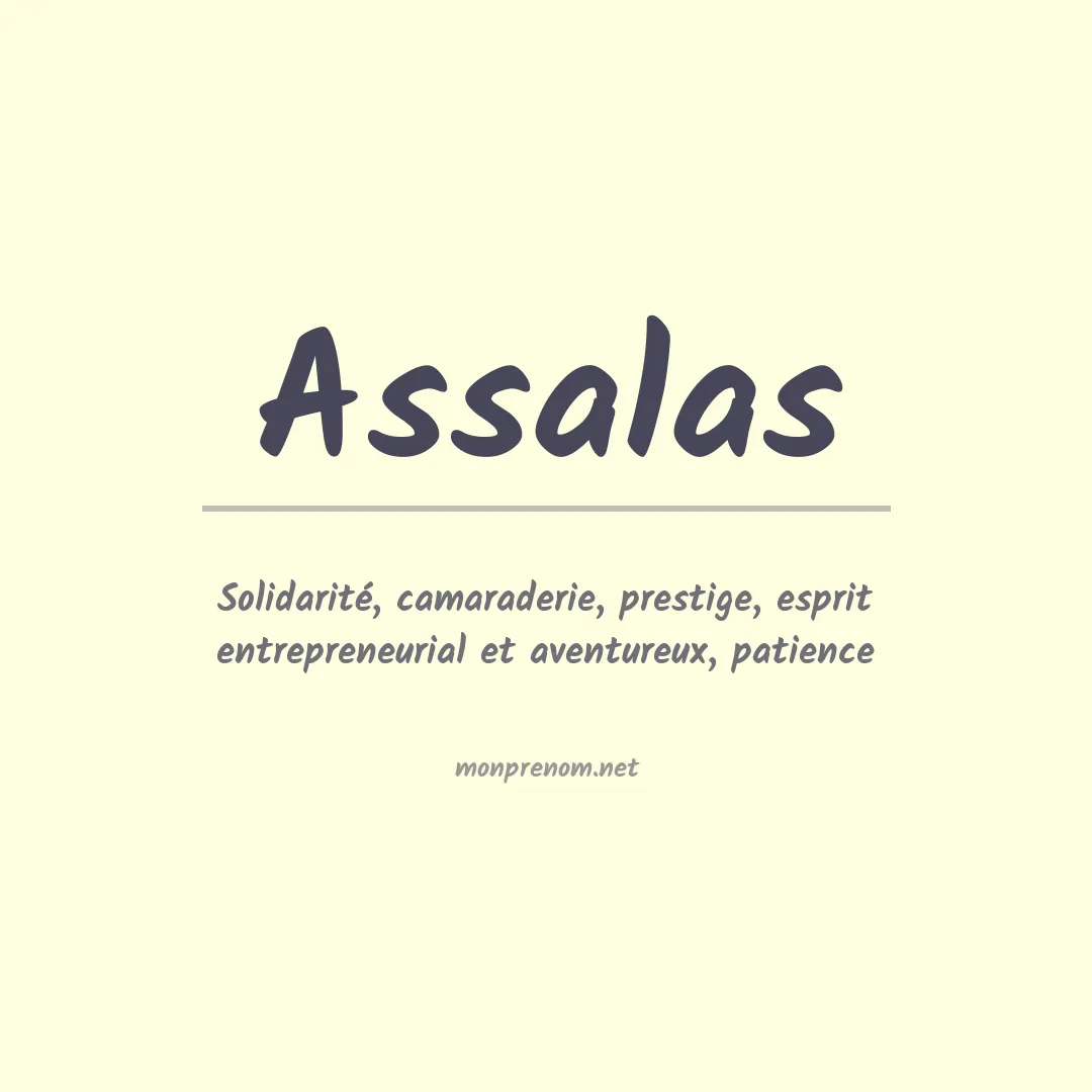 Signification du prénom Assalas