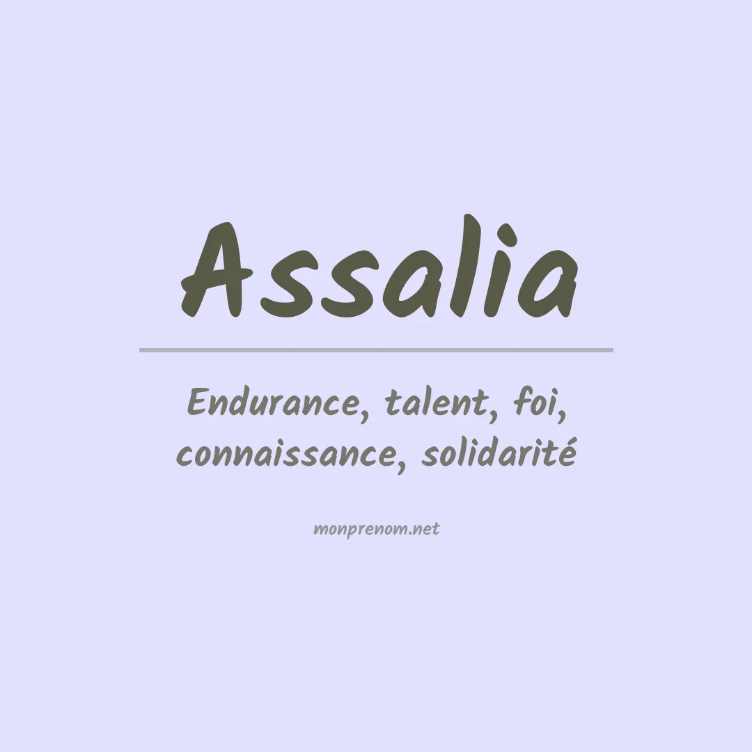 Signification du prénom Assalia