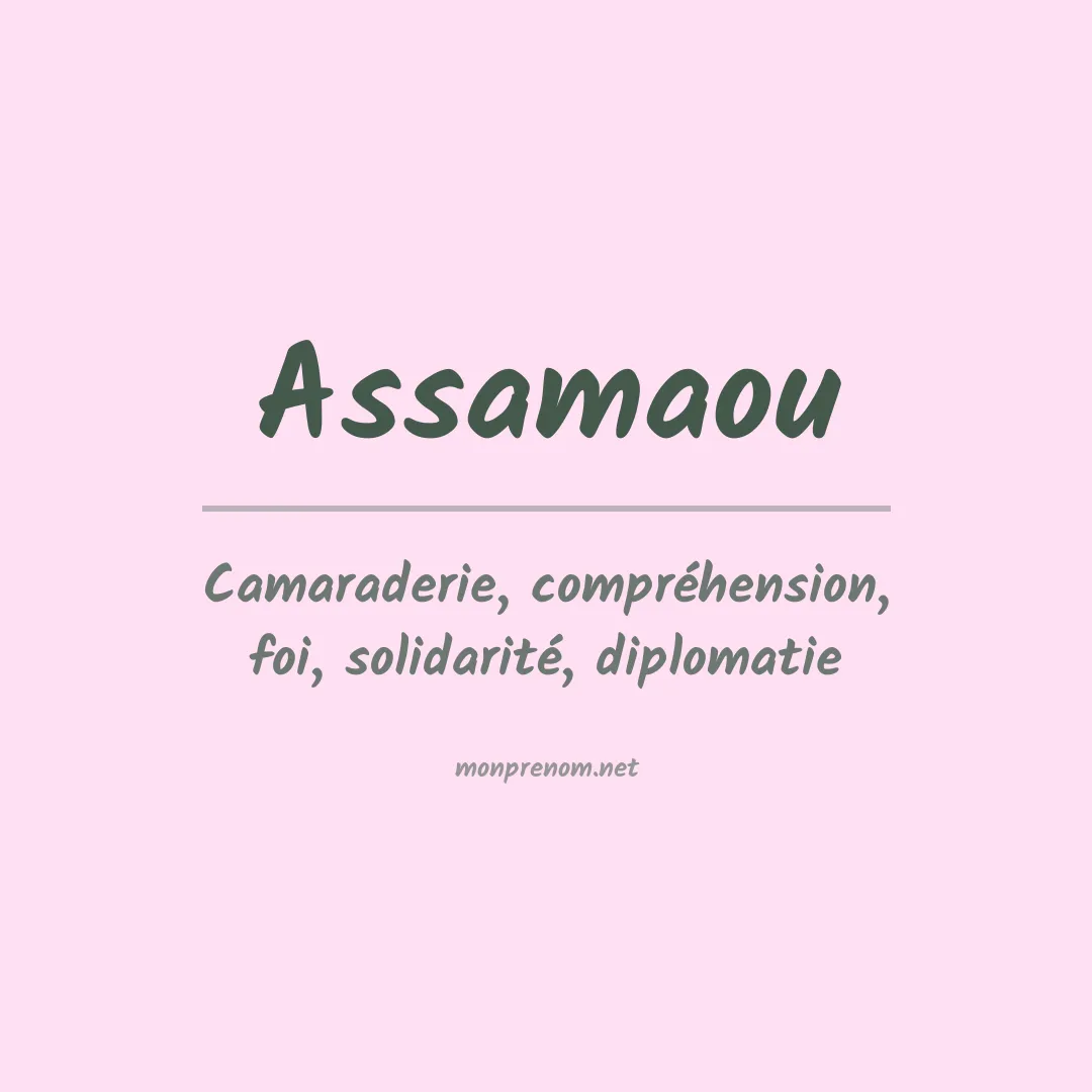 Signification du prénom Assamaou