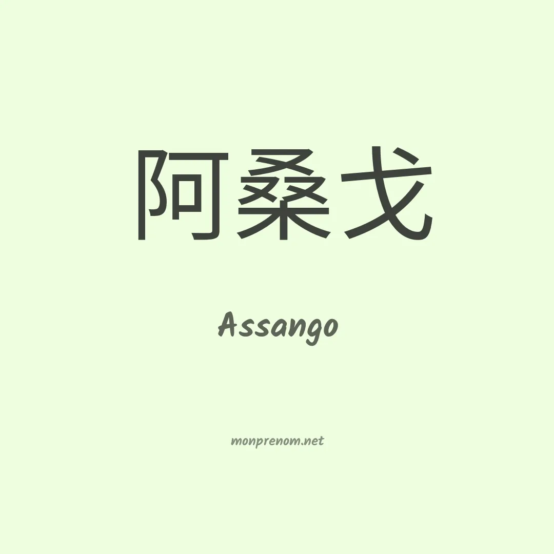 Assango en chinois