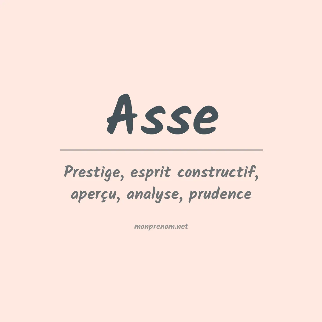 Signification du prénom Asse