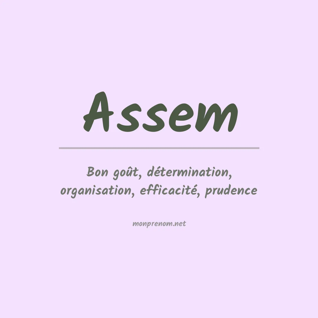 Prénom Assem