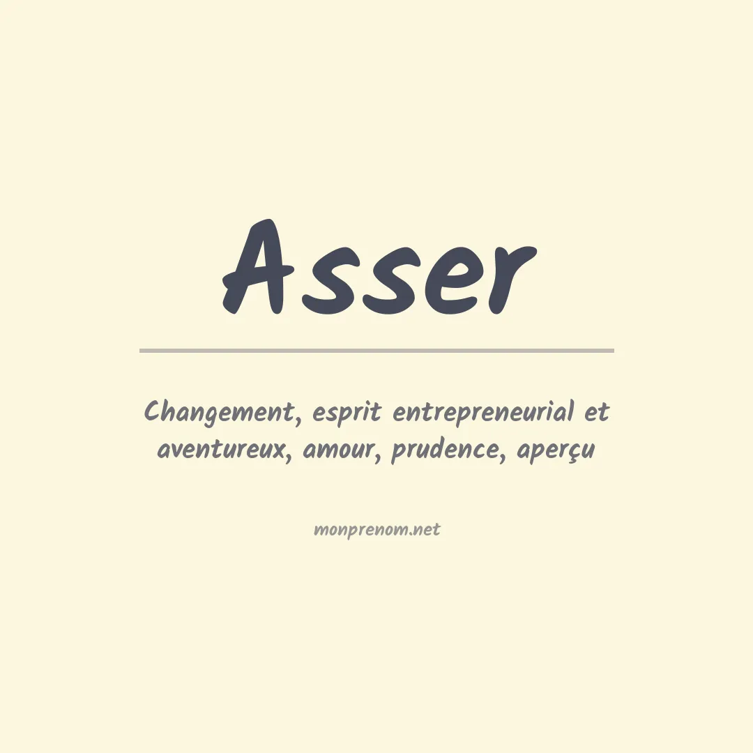 Prénom Asser