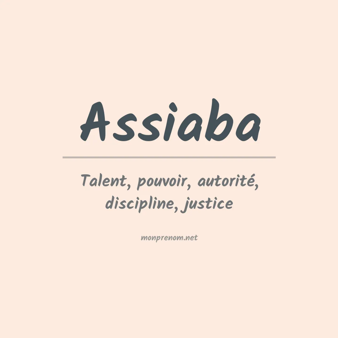 Signification du prénom Assiaba