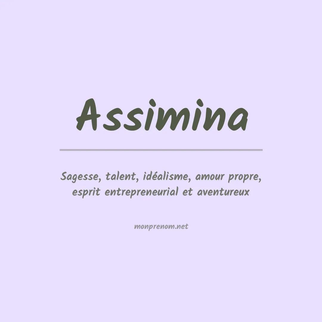 Signification du prénom Assimina